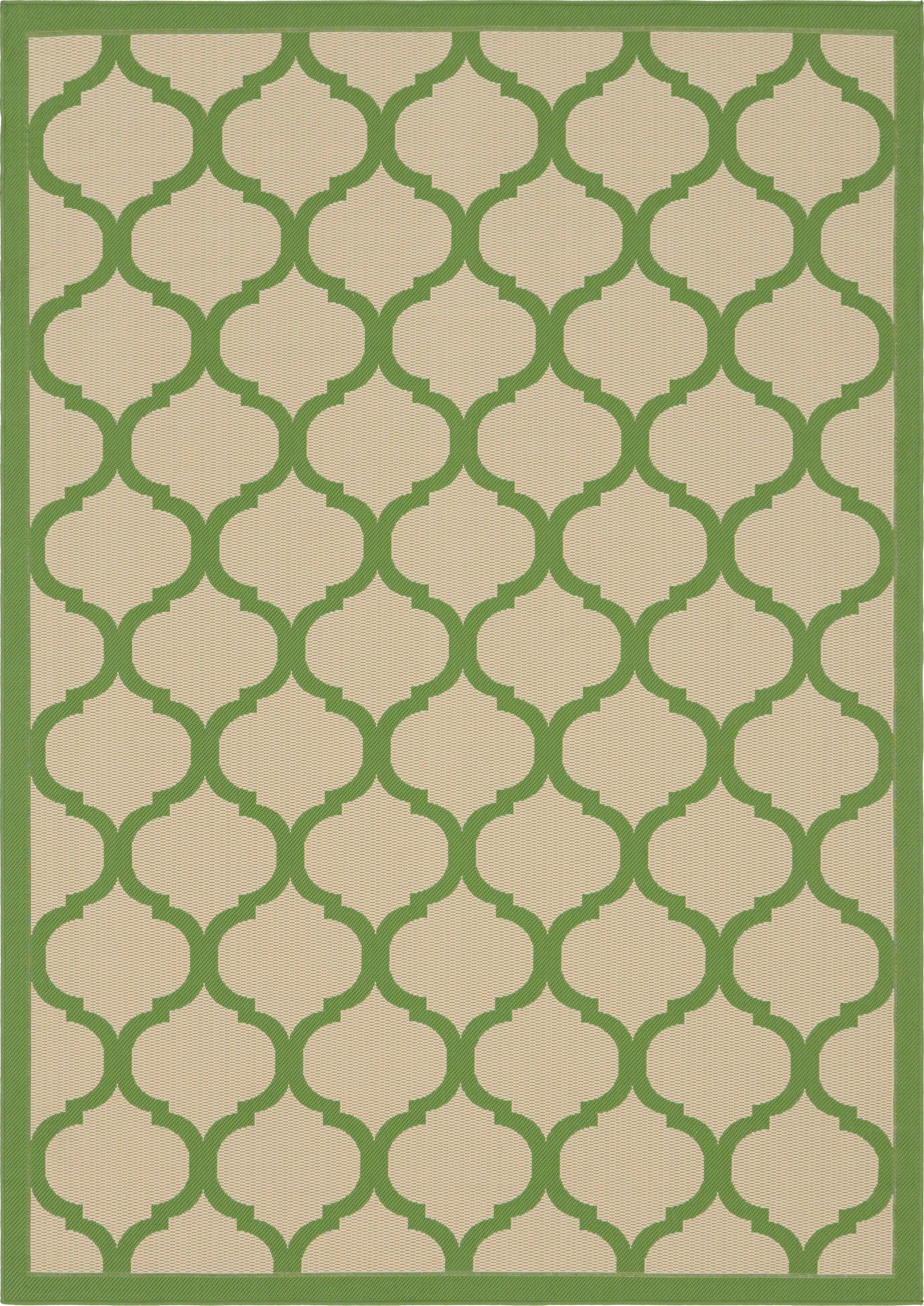  7' x 10'  Washable Lattice Indoor / Outdoor Rug
