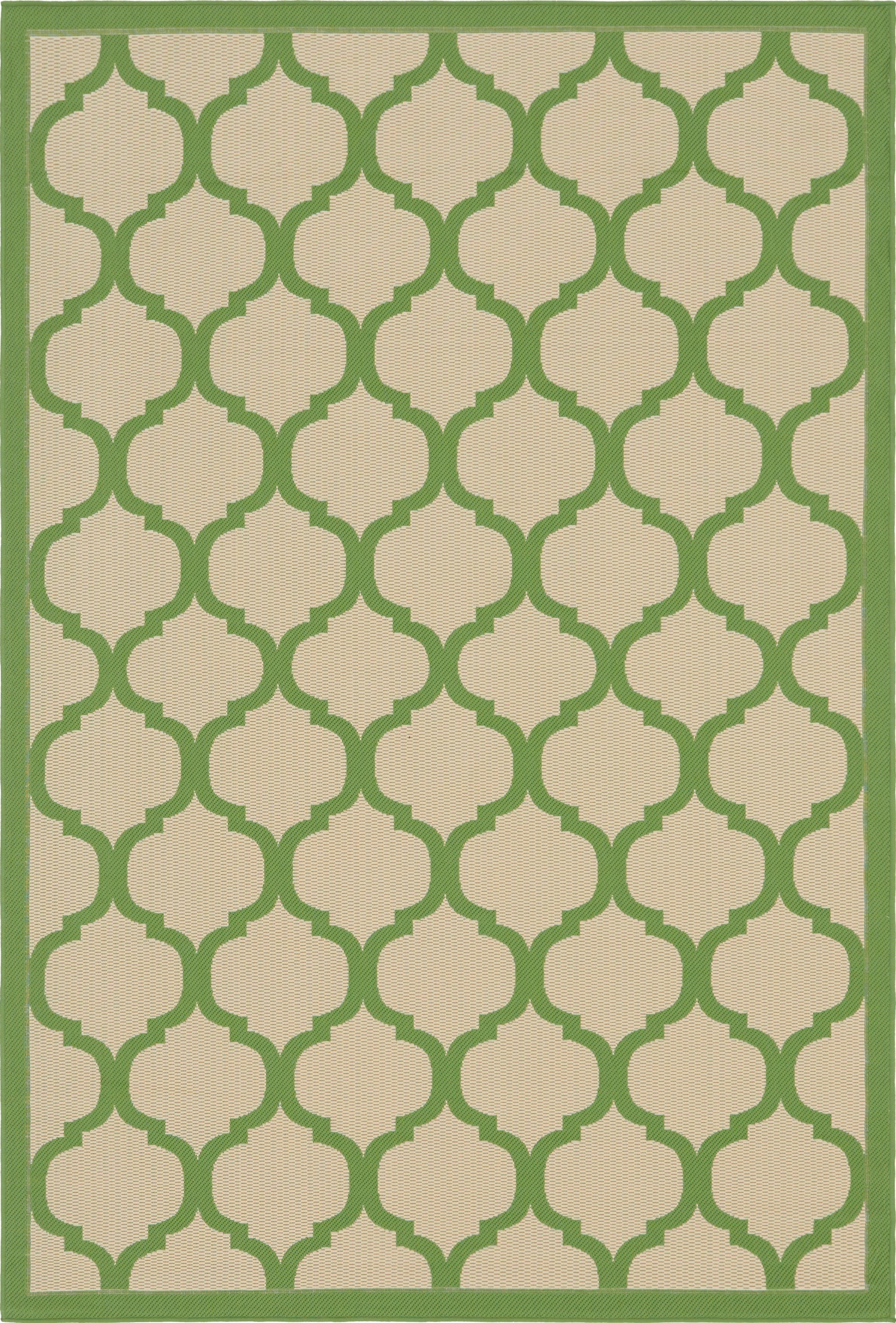  6' x 9'  Washable Lattice Indoor / Outdoor Rug