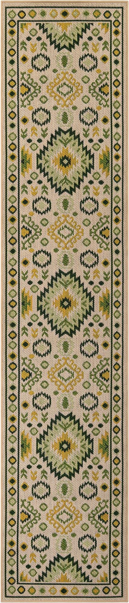  2' 7 x 12'  Washable Baja Indoor / Outdoor Runner Rug