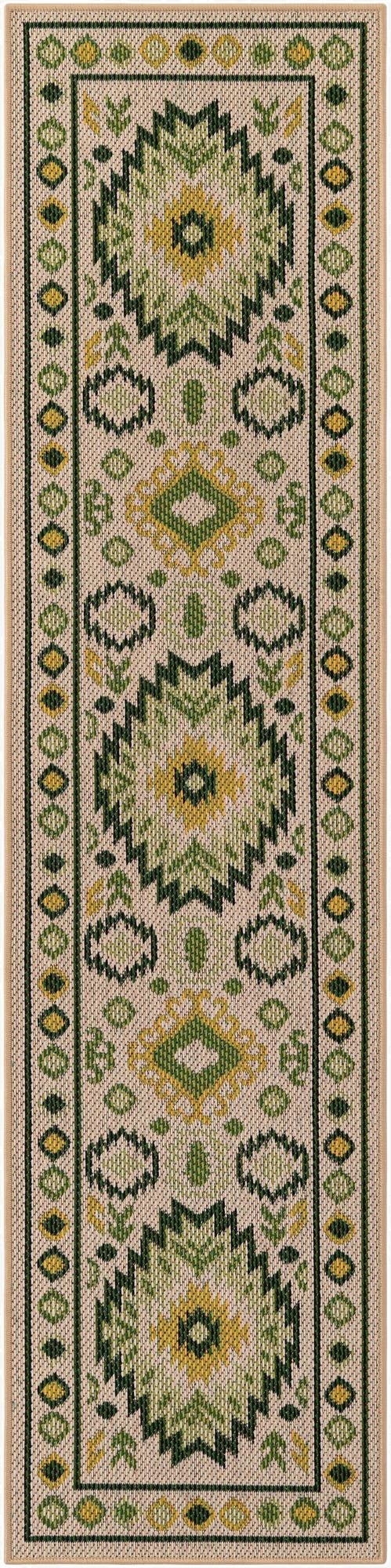  2' x 8'  Washable Baja Indoor / Outdoor Runner Rug