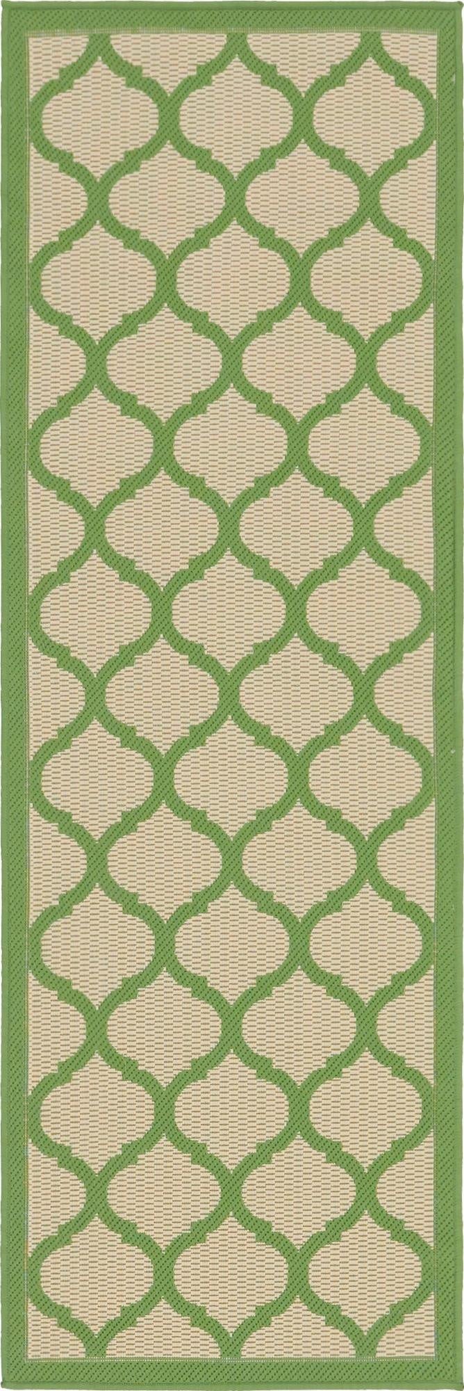 2' 2 x 6'  Washable Lattice Indoor / Outdoor Runner Rug