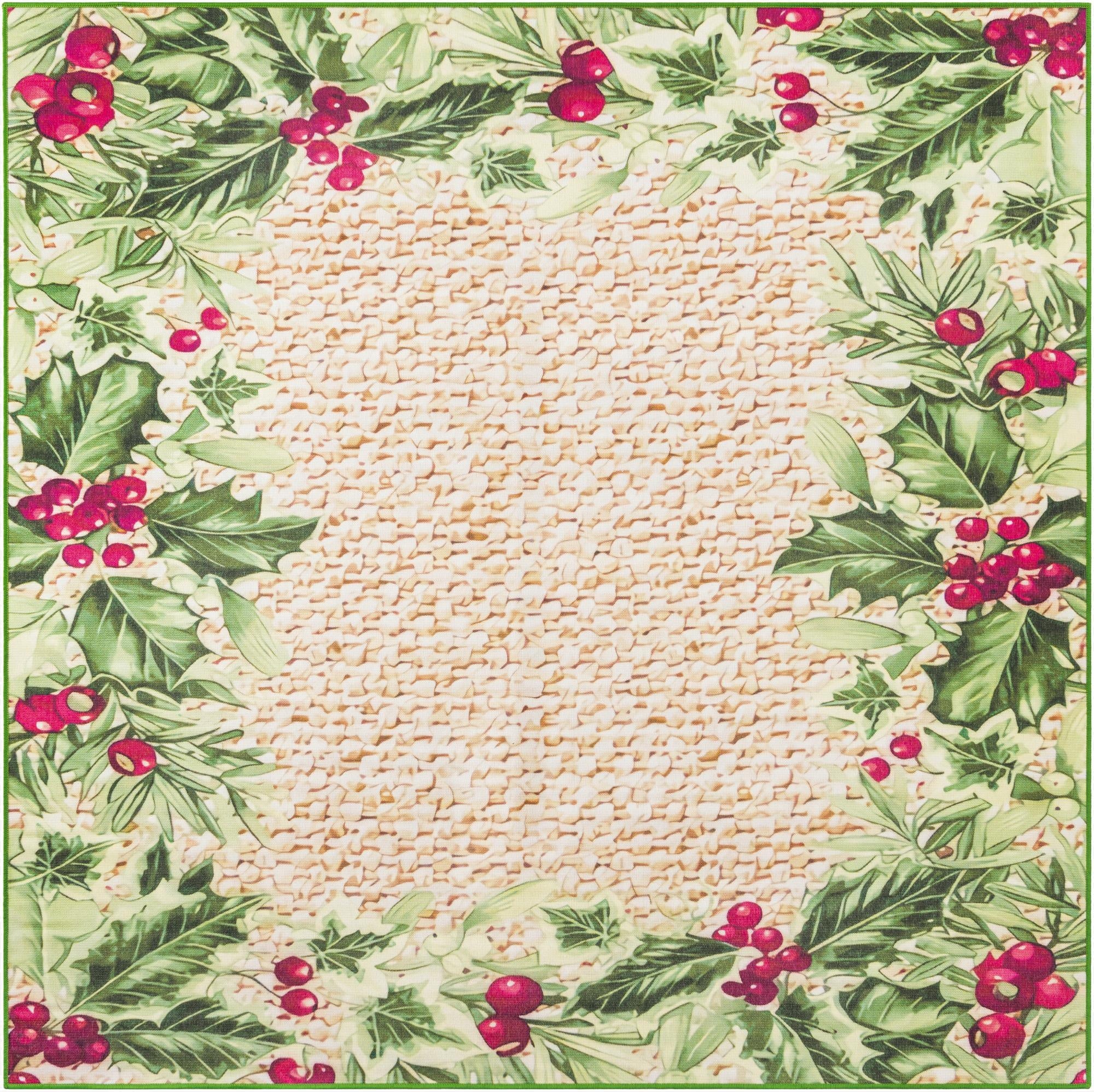  7' 10 x 7' 10  Washable Jill Zarin Caribbean Indoor / Outdoor Square Rug