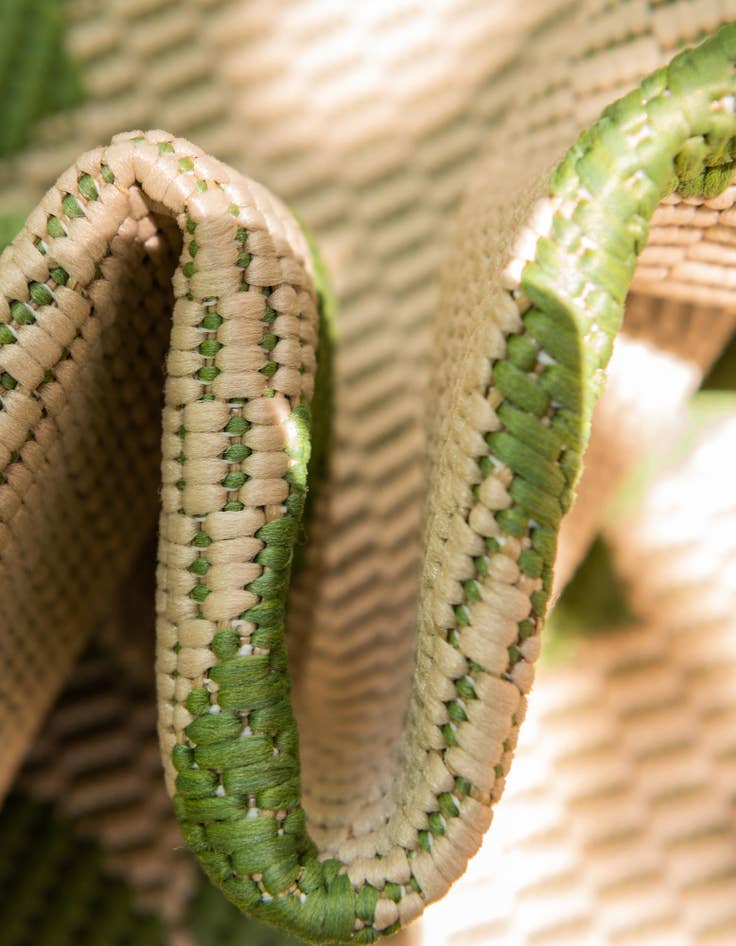 Detail image of  6' x 6'  Washable Lattice Indoor / Outdoor Square Rug