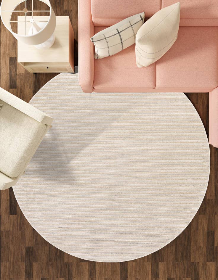 Detail image of  3' x 3'  Washable Sabrina Soto Indoor / Outdoor Round Rug
