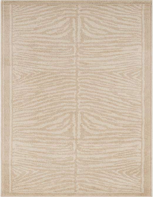 A 10 ft runner rug from the Savannah collection, featuring an ivory and cream modern stripe pattern, ideal for hallways.