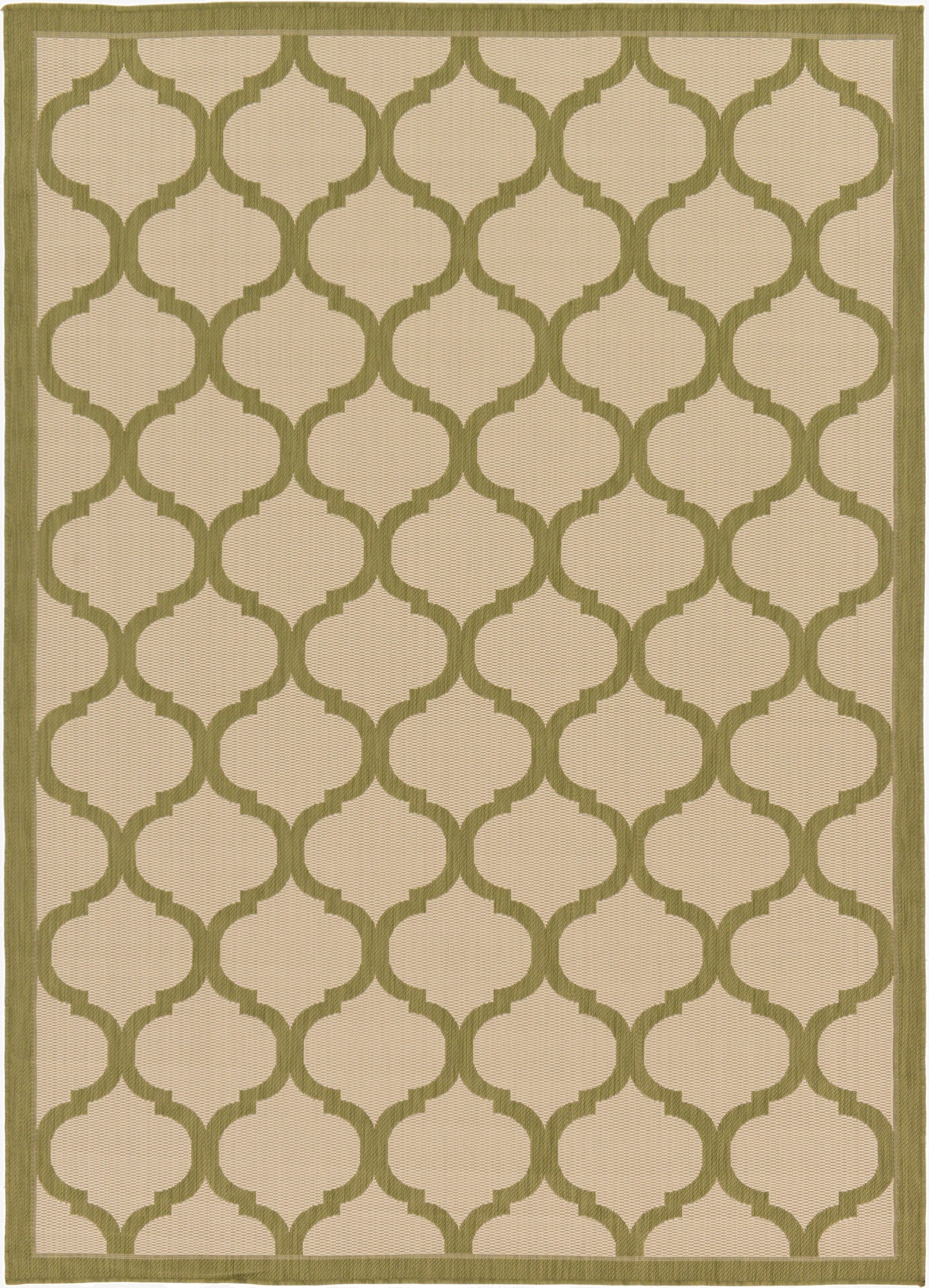  7' x 10'  Washable Lattice Indoor / Outdoor Rug
