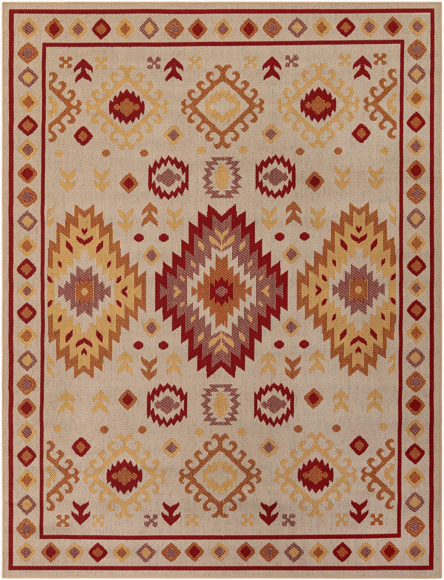  7' 10 x 10'  Washable Baja Indoor / Outdoor Rug