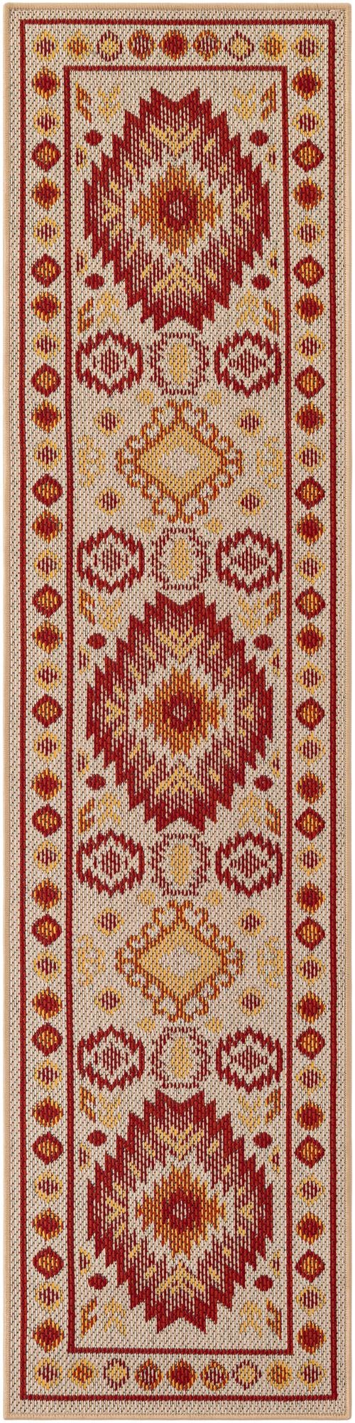 Rug Beige and Rust Red Swatch link