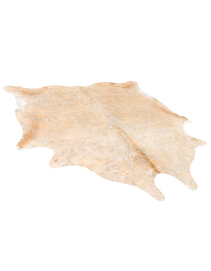 Detail image of  6' 5 x 6' 11 Cowhide Leather Freeform Rug