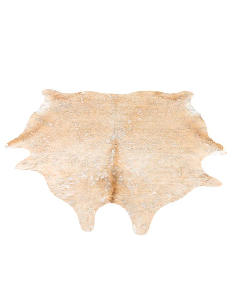 Detail image of  6' 5 x 6' 11 Cowhide Leather Freeform Rug