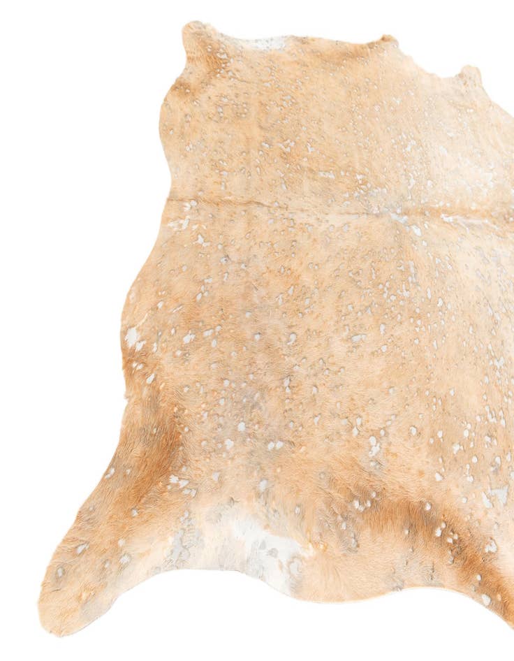 Detail image of  6' 5 x 6' 11 Cowhide Leather Freeform Rug