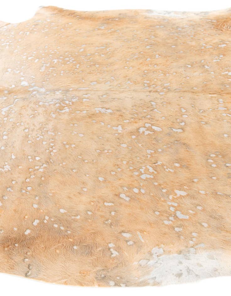 Detail image of  6' 5 x 6' 11 Cowhide Leather Freeform Rug