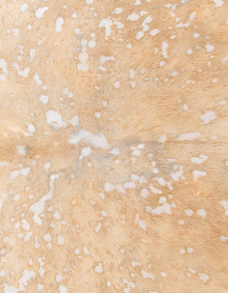 Detail image of  6' 5 x 6' 11 Cowhide Leather Freeform Rug