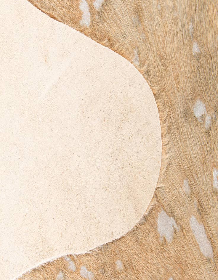 Detail image of  6' 5 x 6' 11 Cowhide Leather Freeform Rug