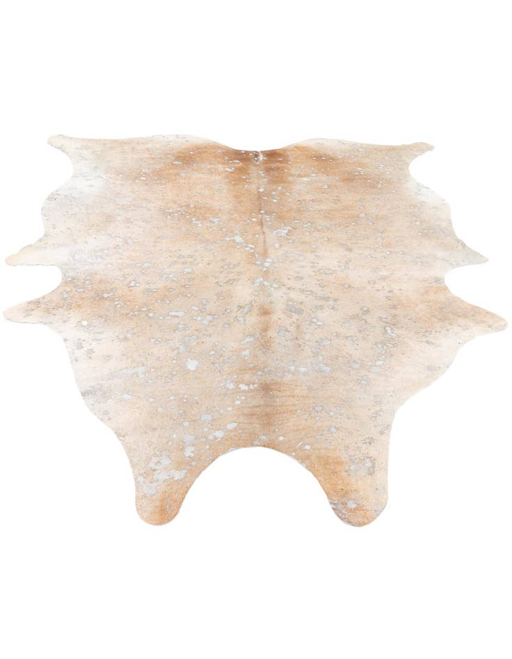 Detail image of  6' 2 x 7' 3 Cowhide Leather Freeform Rug
