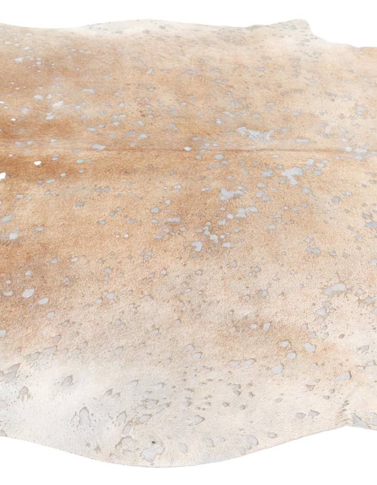 Detail image of  6' 2 x 7' 3 Cowhide Leather Freeform Rug