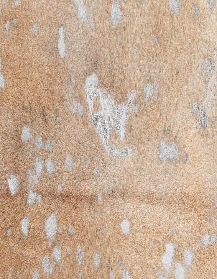 Detail image of  6' 2 x 7' 3 Cowhide Leather Freeform Rug