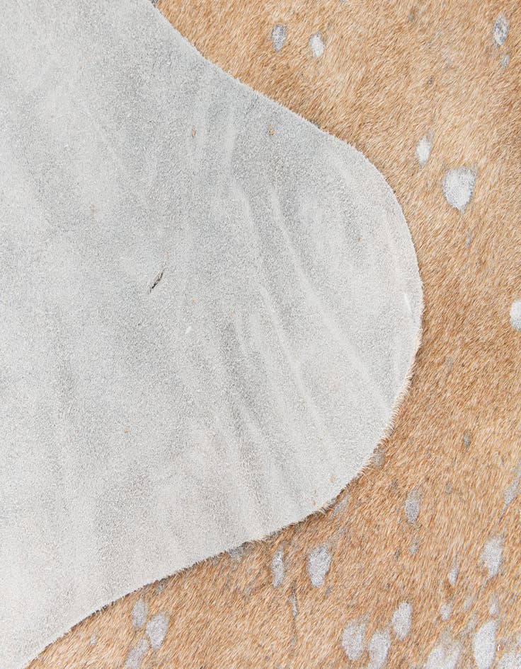 Detail image of  6' 2 x 7' 3 Cowhide Leather Freeform Rug