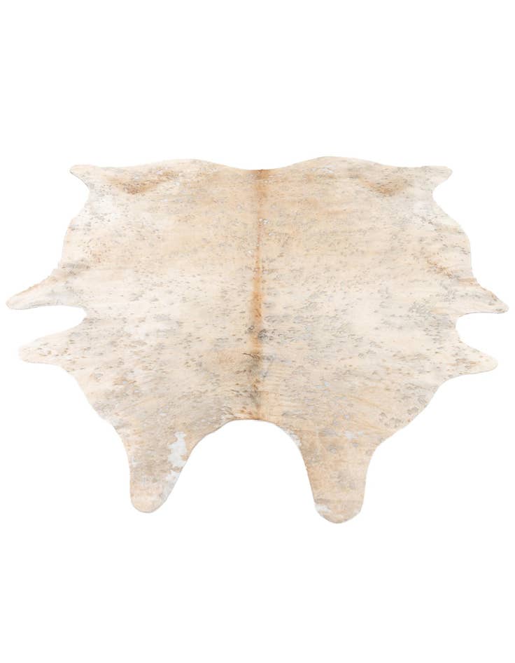 Detail image of  6' 3 x 7' Cowhide Leather Freeform Rug