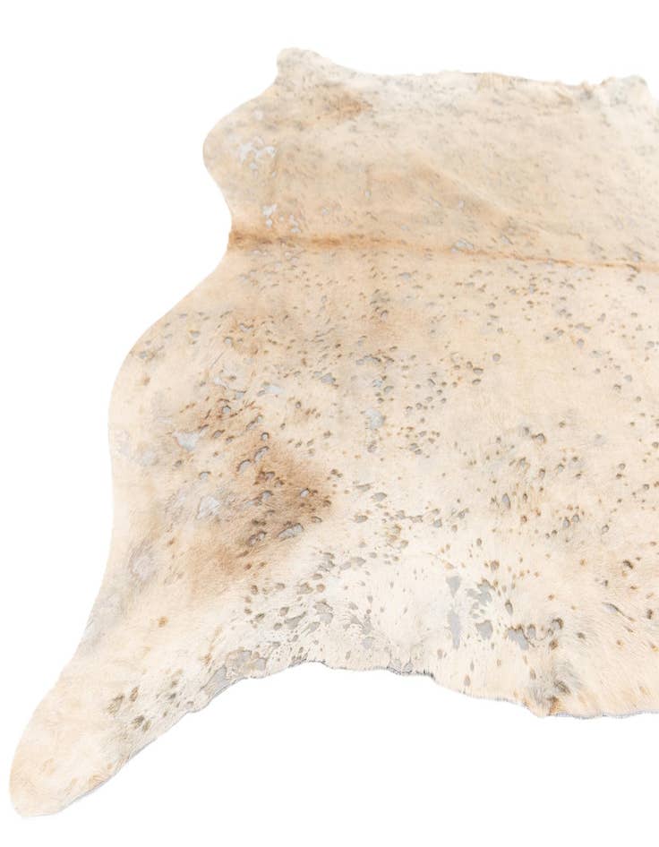 Detail image of  6' 3 x 7' Cowhide Leather Freeform Rug