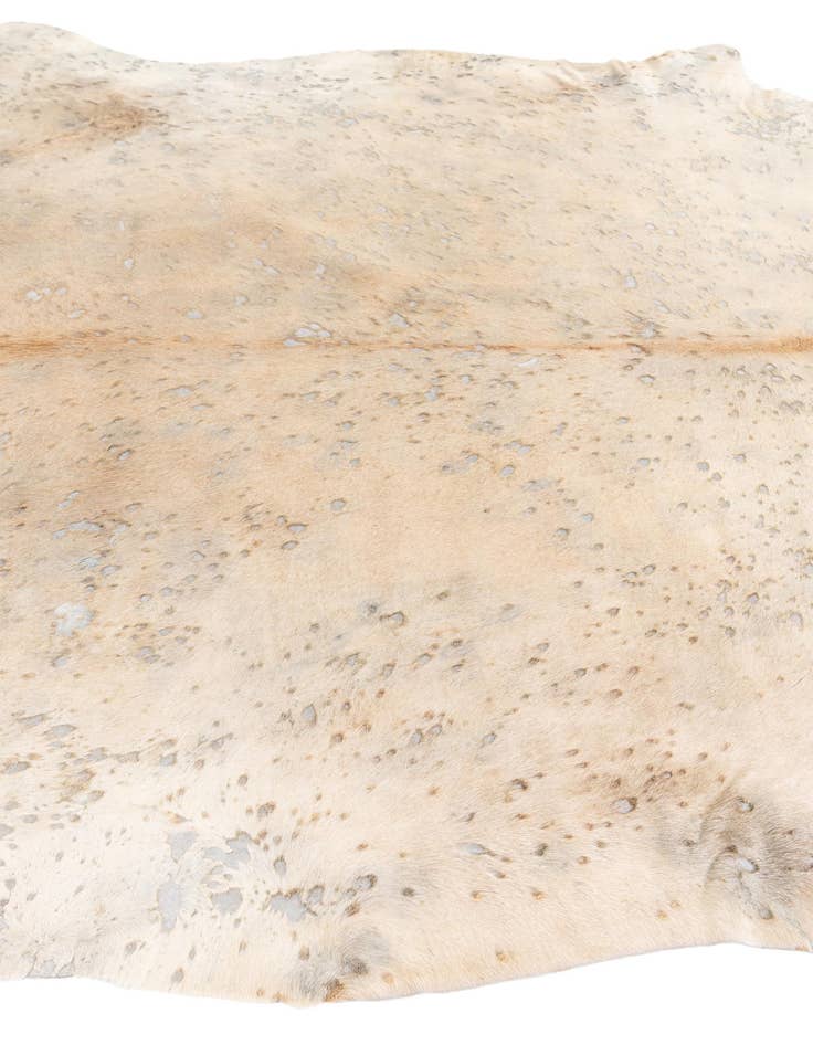 Detail image of  6' 3 x 7' Cowhide Leather Freeform Rug