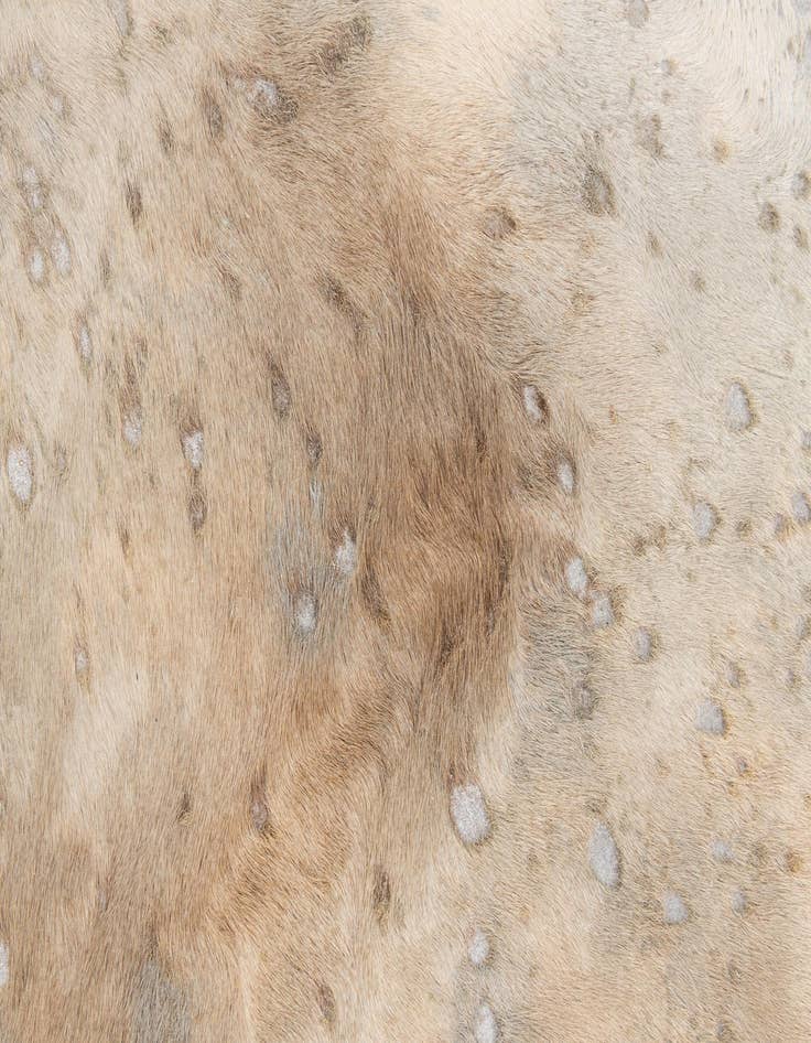 Detail image of  6' 3 x 7' Cowhide Leather Freeform Rug