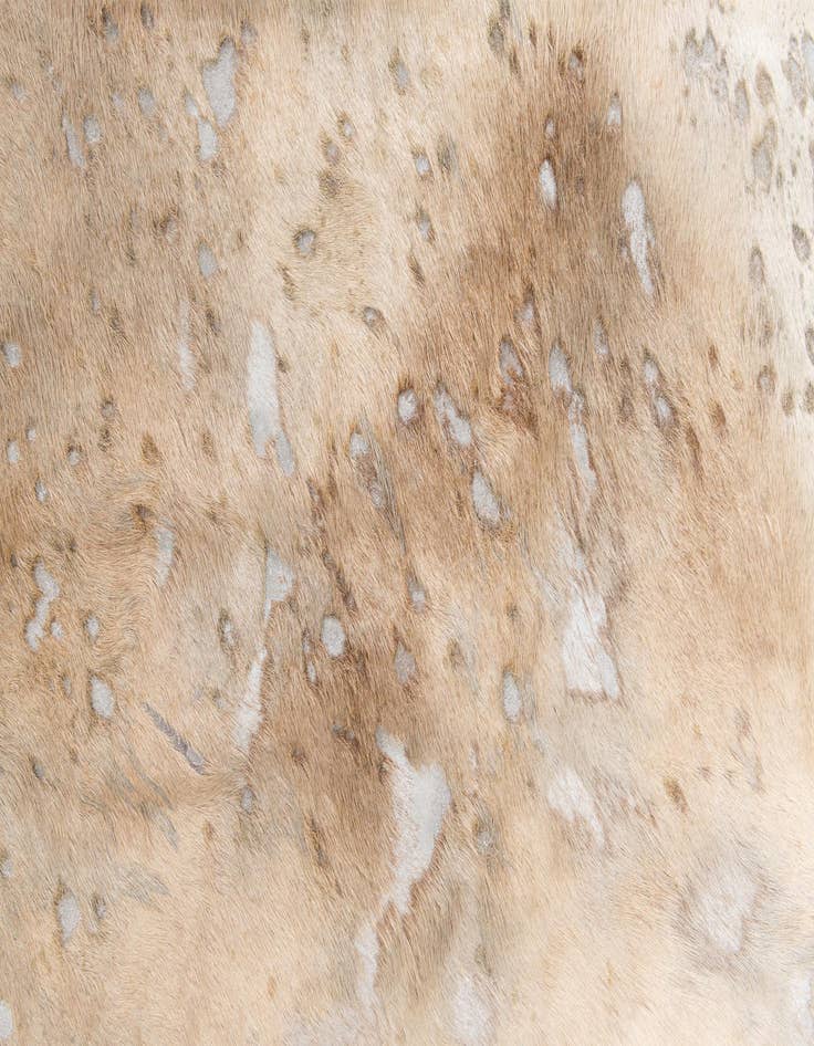 Detail image of  6' 3 x 7' Cowhide Leather Freeform Rug