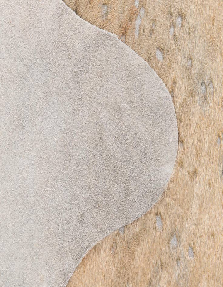 Detail image of  6' 3 x 7' Cowhide Leather Freeform Rug