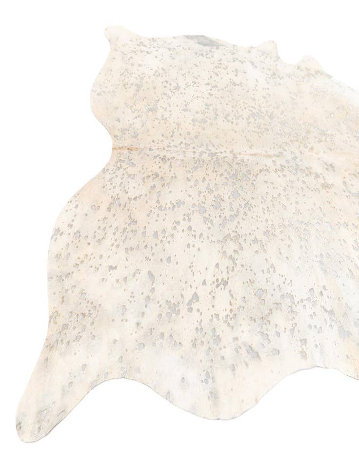 Detail image of  6' 8 x 7' 7 Cowhide Leather Freeform Rug