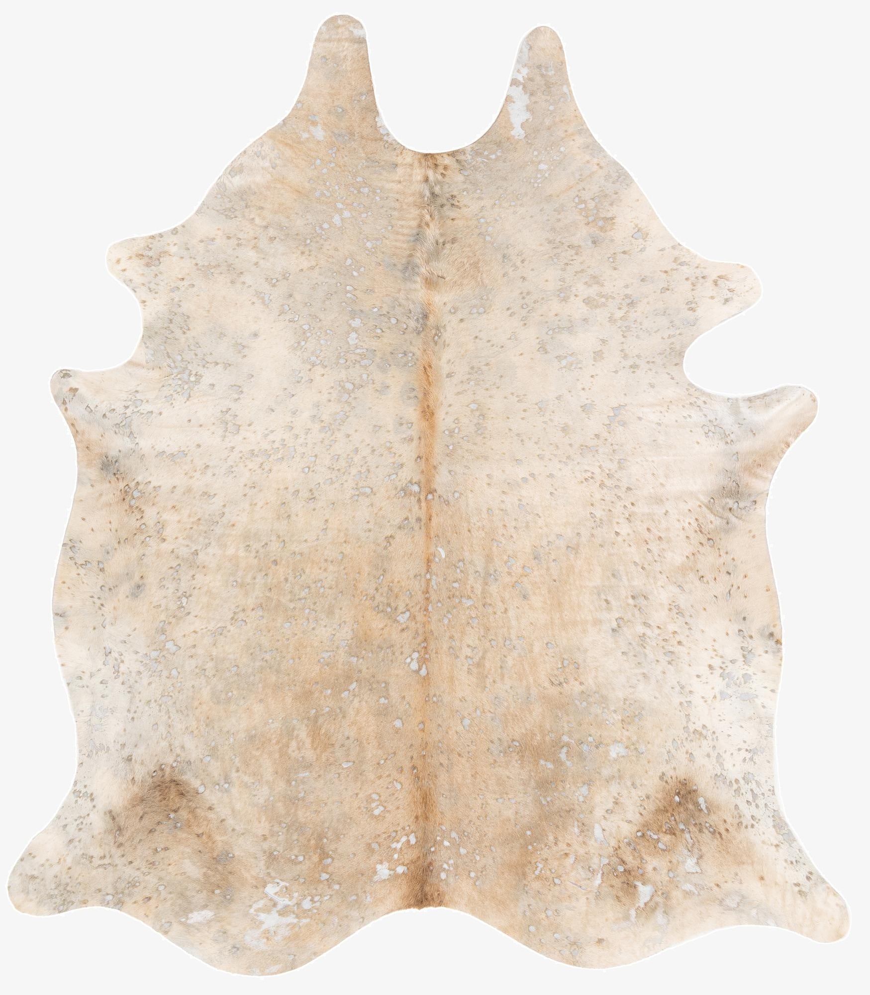  6' 3 x 7' Cowhide Leather Freeform Rug