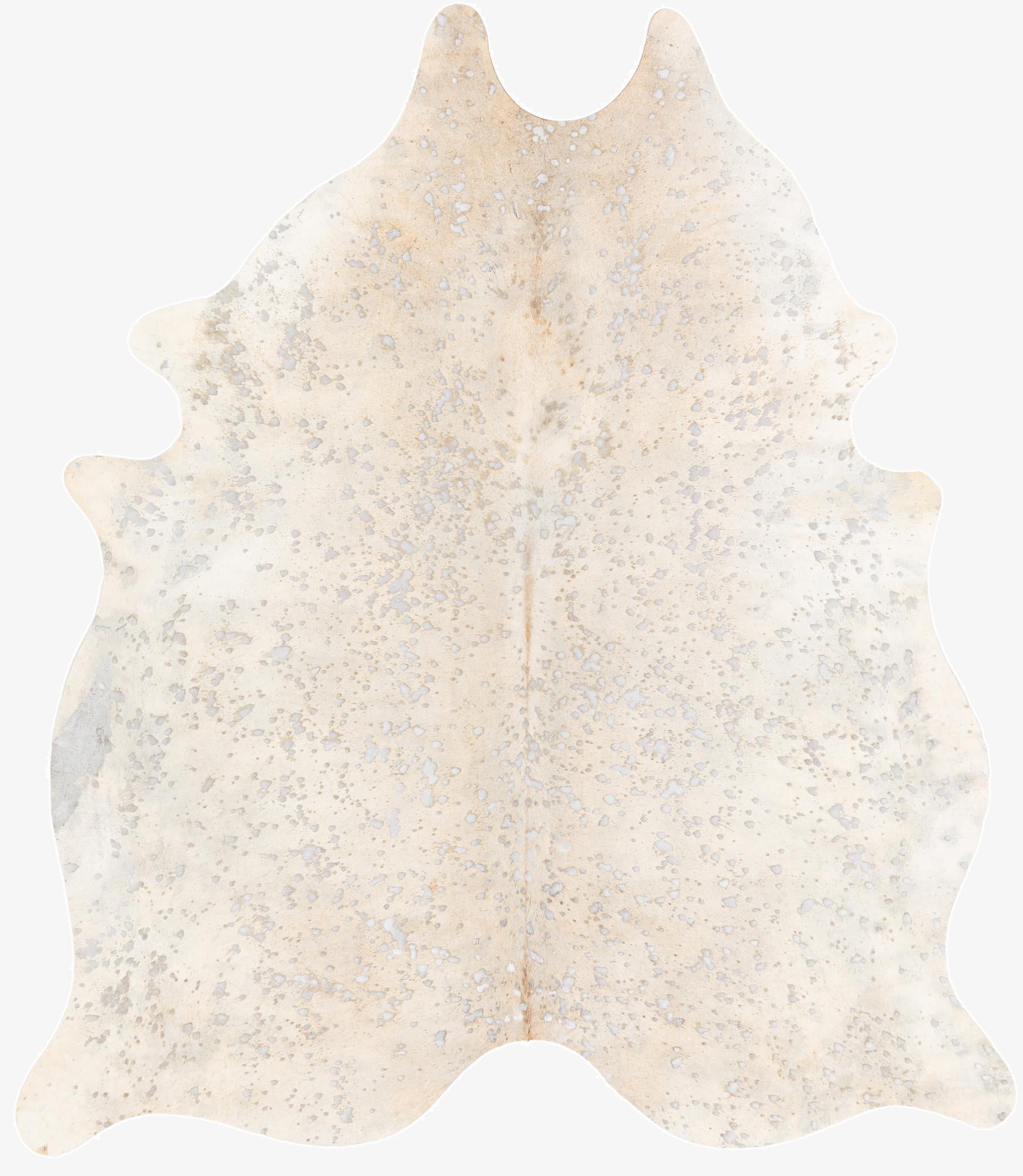  6' 8 x 7' 7 Cowhide Leather Freeform Rug