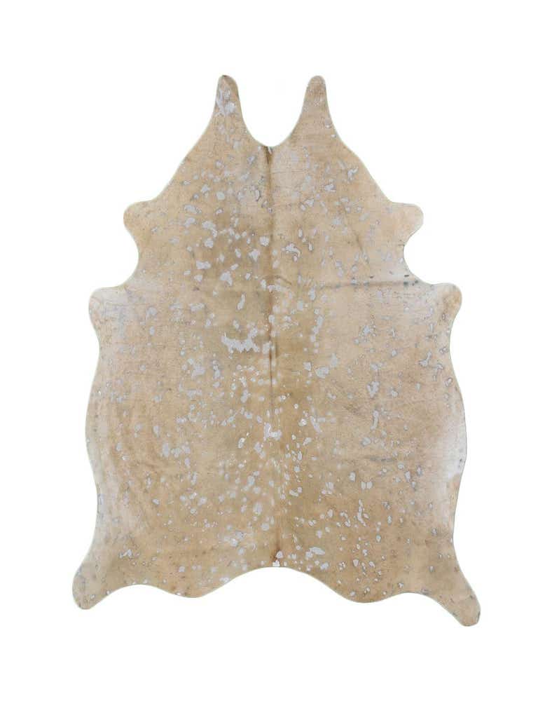 Primary image  5' 7 x 6' 3 Cowhide Leather Rug