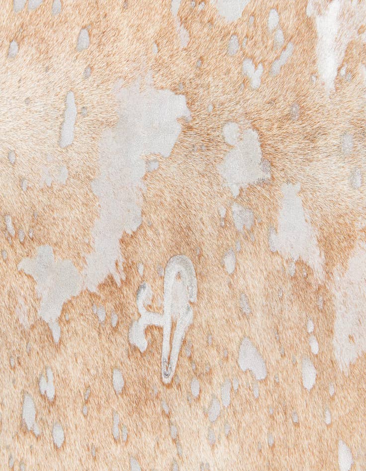 Detail image of  6' 8 x 7' 4 Cowhide Leather Square Rug