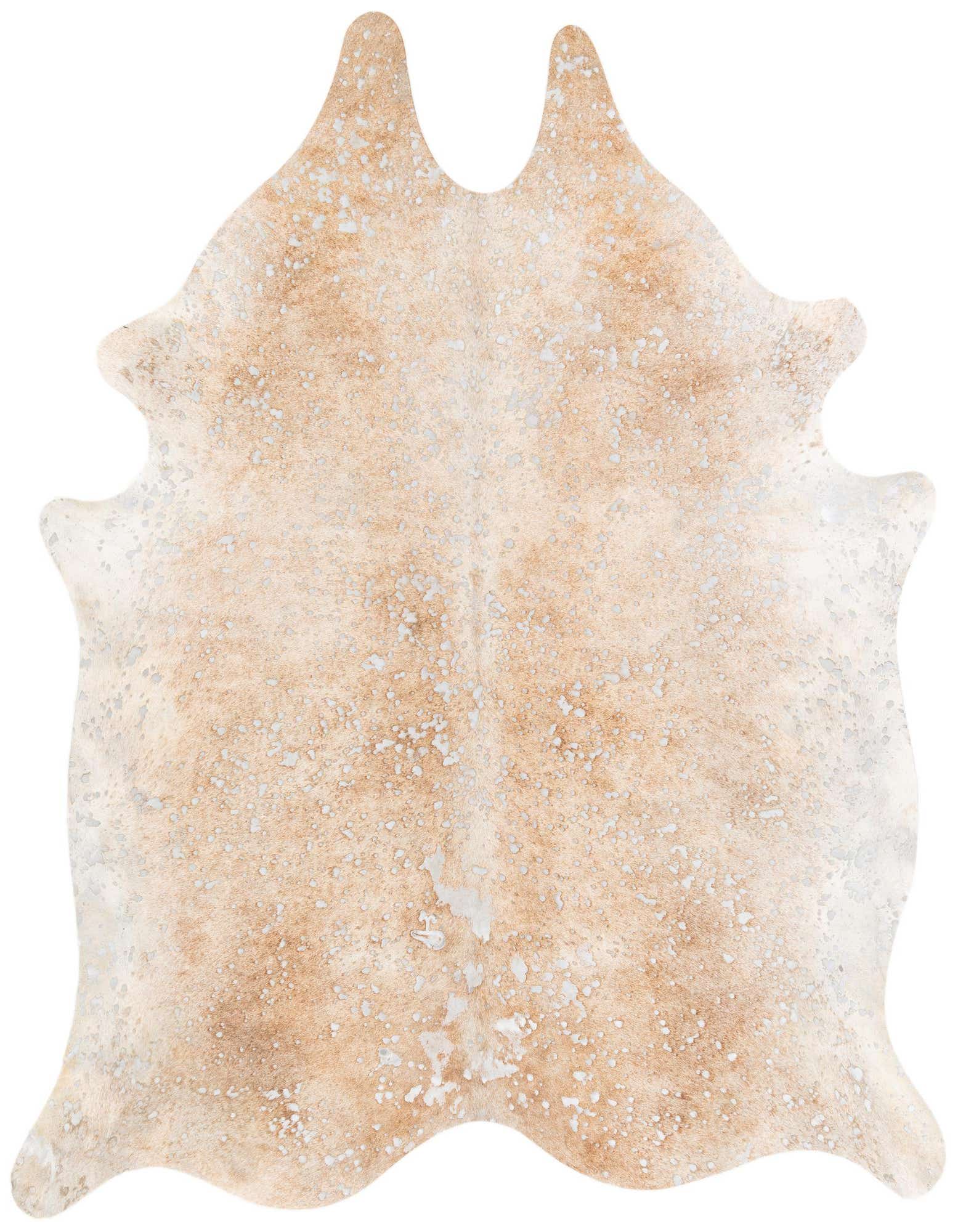 Primary image  6' 8 x 7' 4 Cowhide Leather Square Rug