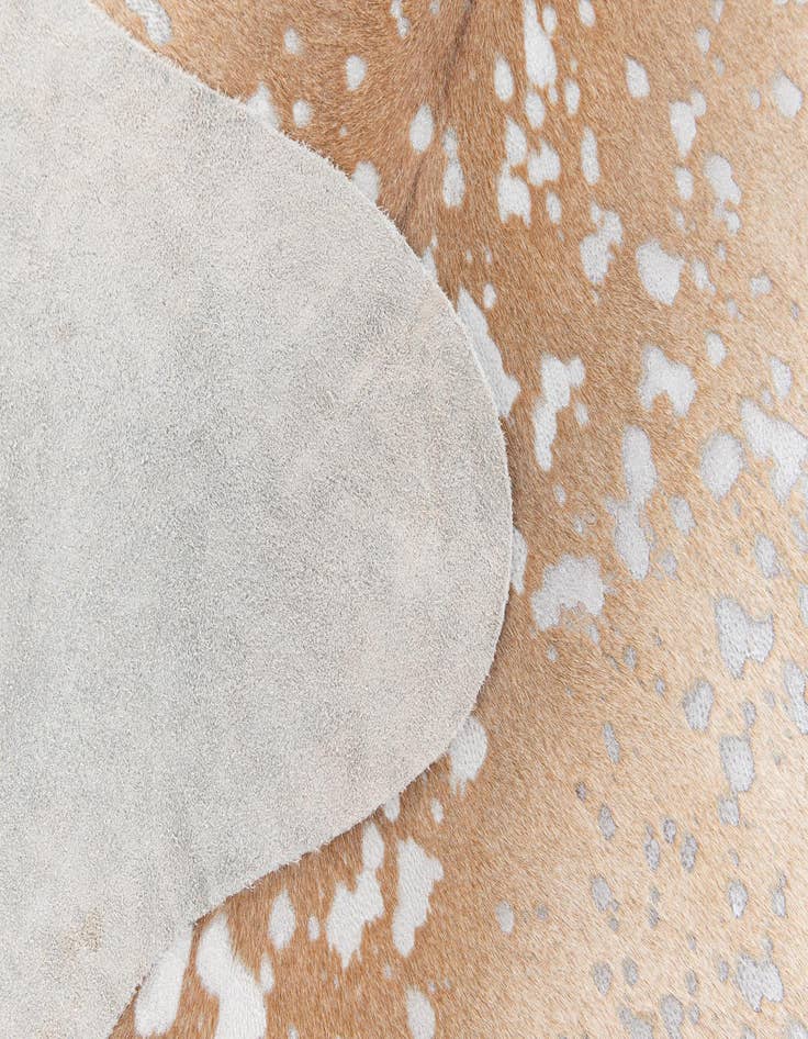 Detail image of  7' 1 x 7' 10 Cowhide Leather Square Rug