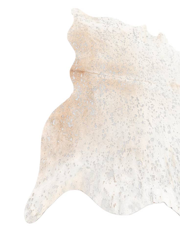 Detail image of  6' 10 x 7' 4 Cowhide Leather Square Rug