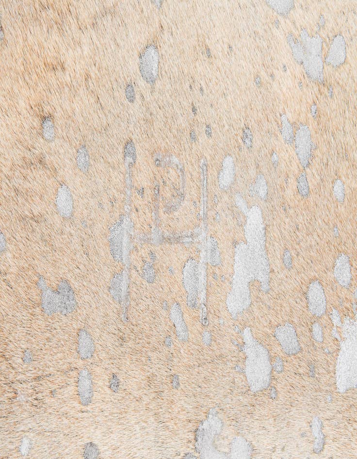 Detail image of  6' 10 x 7' 4 Cowhide Leather Square Rug