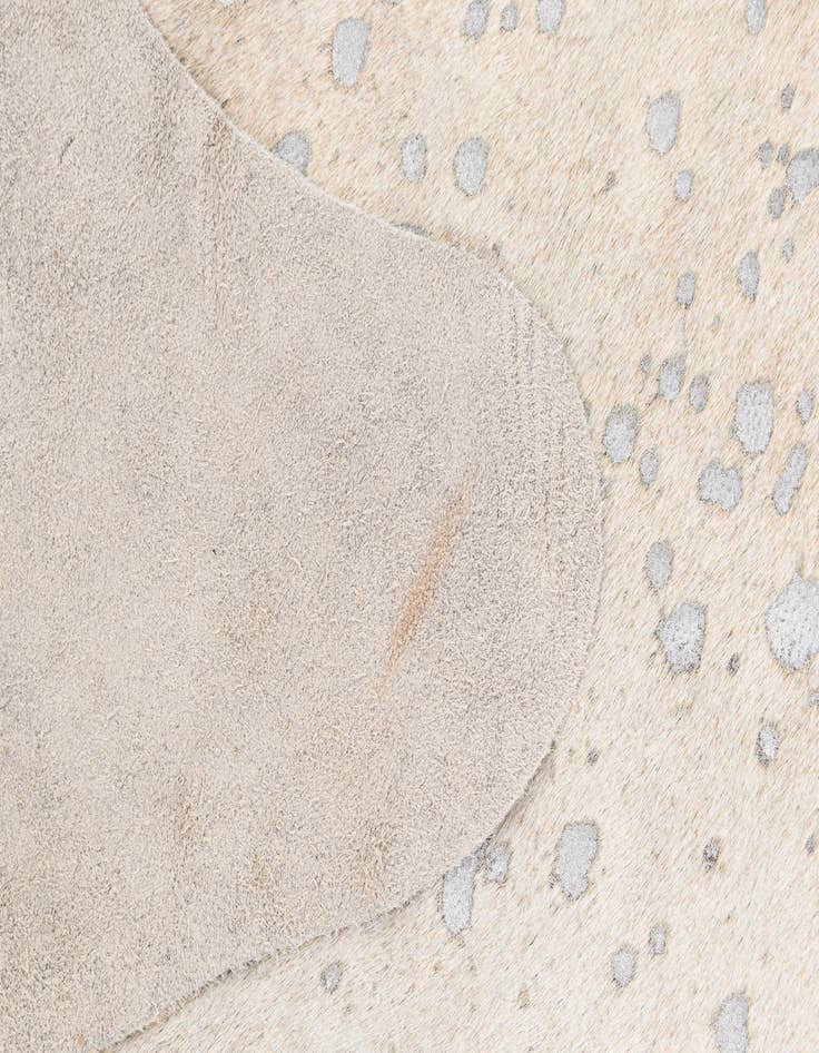 Detail image of  6' 10 x 7' 4 Cowhide Leather Square Rug