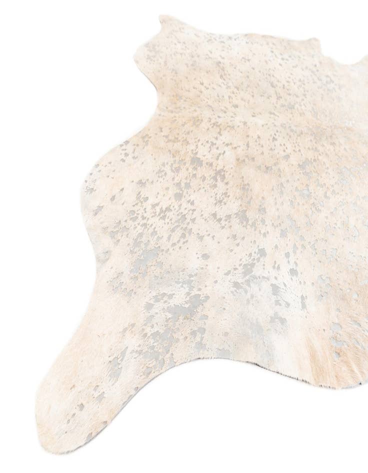 Detail image of  6' 5 x 7' 1 Cowhide Leather Square Rug