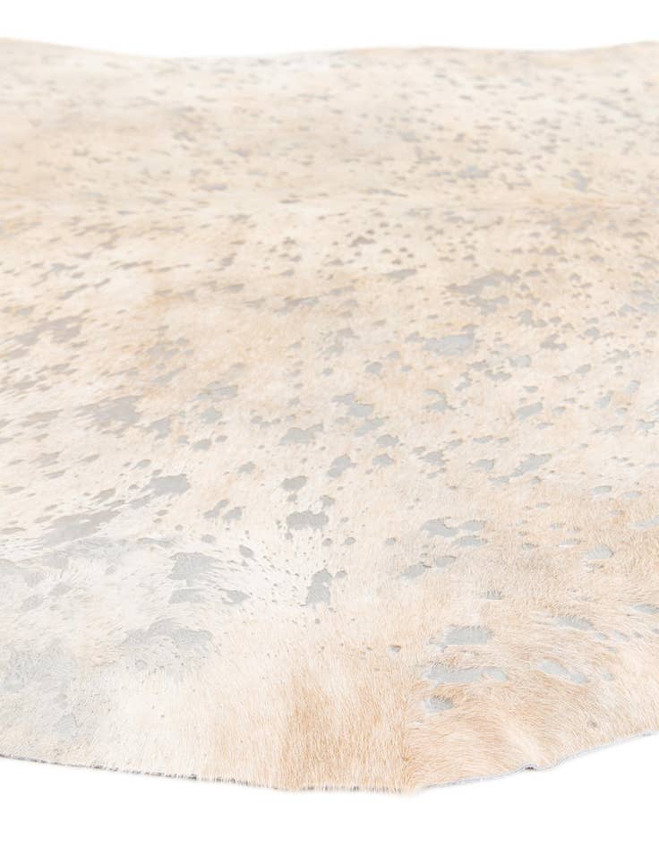 Detail image of  6' 5 x 7' 1 Cowhide Leather Square Rug