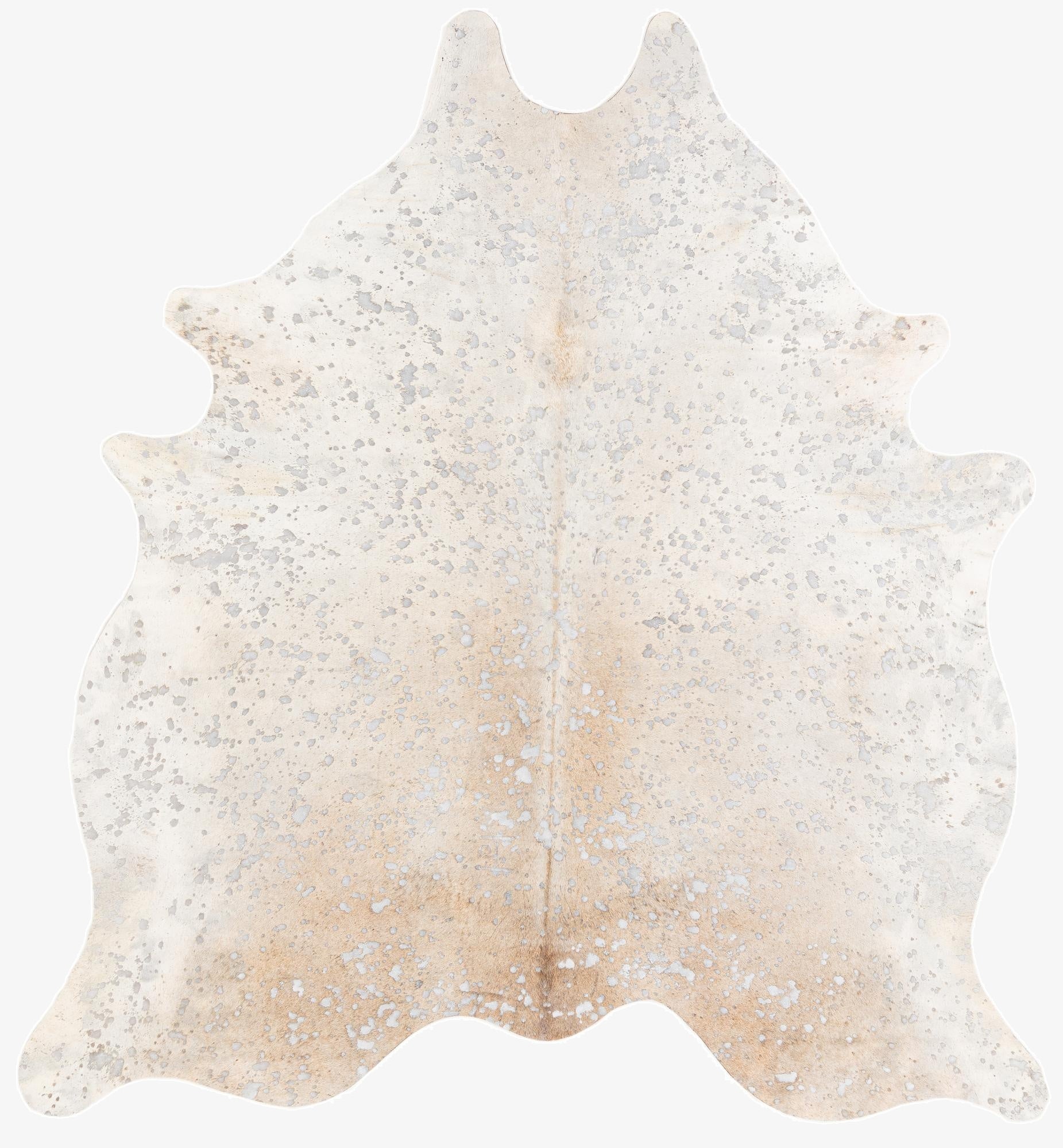  6' 10 x 7' 4 Cowhide Leather Square Rug