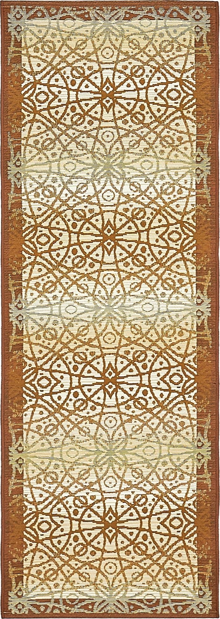  2' x 6'  Washable Lattice Indoor / Outdoor Runner Rug