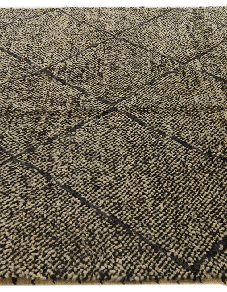 Detail image of  6' 4 x 9' 4  Hand Knotted Moroccan Wool Rug