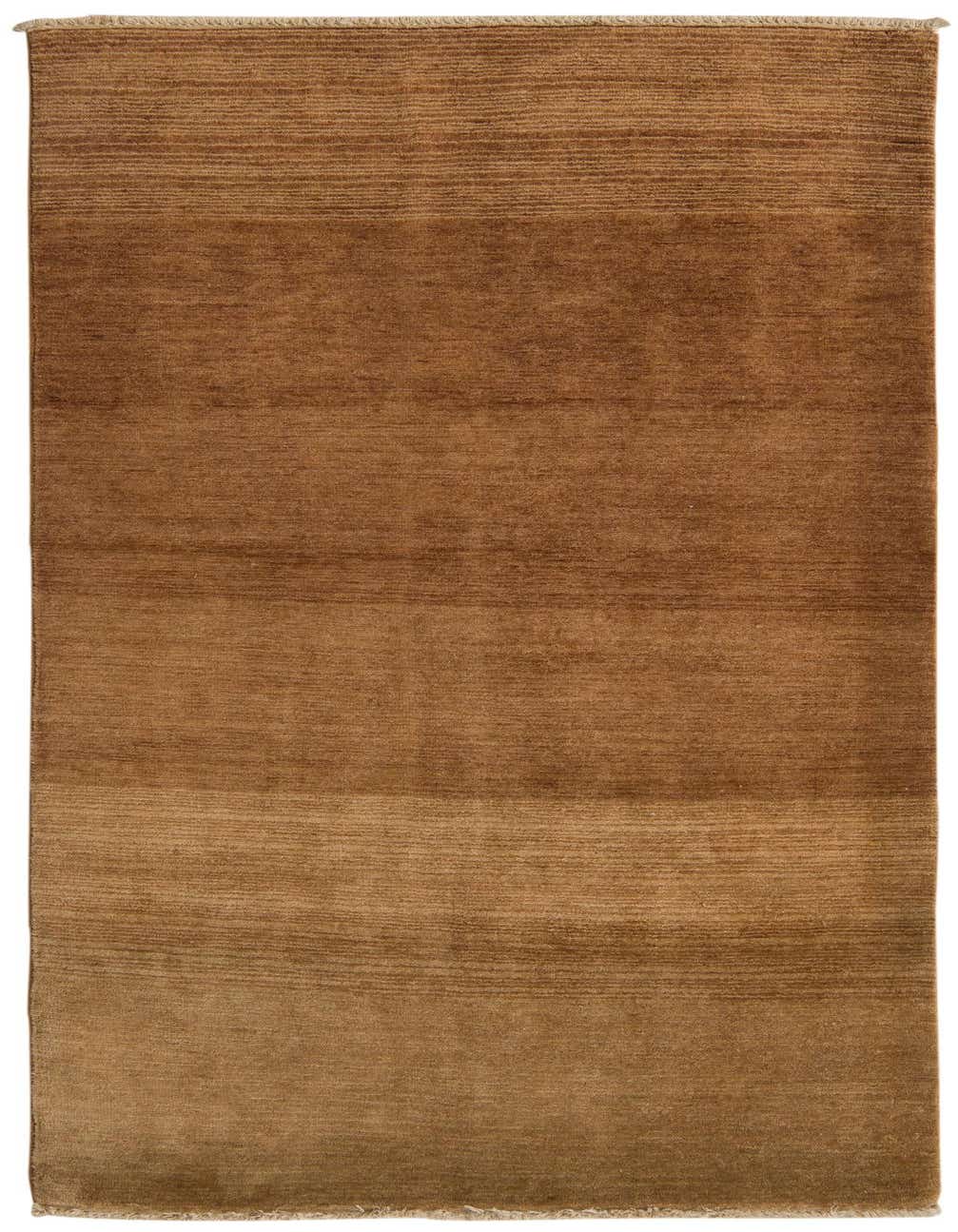 A 4x6 rectangular Modern Ziegler rug in varying shades of brown and tan, featuring a subtle striped abstract pattern.