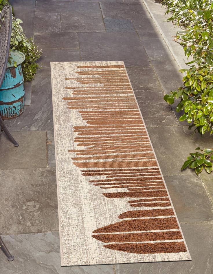 Detail image of  2' x 8'  Washable Modern Indoor / Outdoor Runner Rug