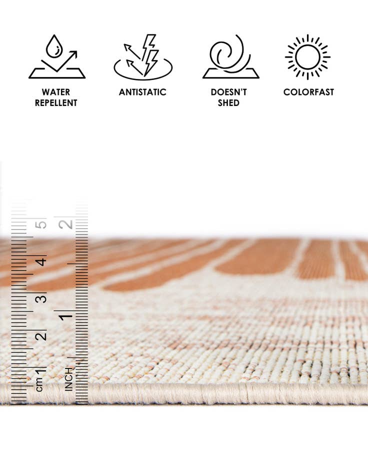 Detail image of  2' x 8'  Washable Modern Indoor / Outdoor Runner Rug