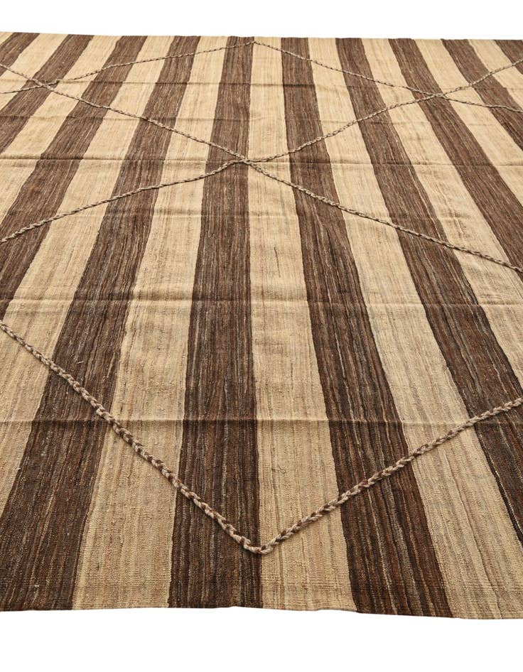 Detail image of  12' 9 x 13' 5  Hand Knotted Moroccan Wool Square Rug