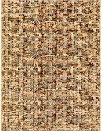 A 12 ft runner rug from the Rugs.com Saturn collection, featuring an abstract, modern pattern in ivories, creams, and subtle dark accents, ideal for hallways.