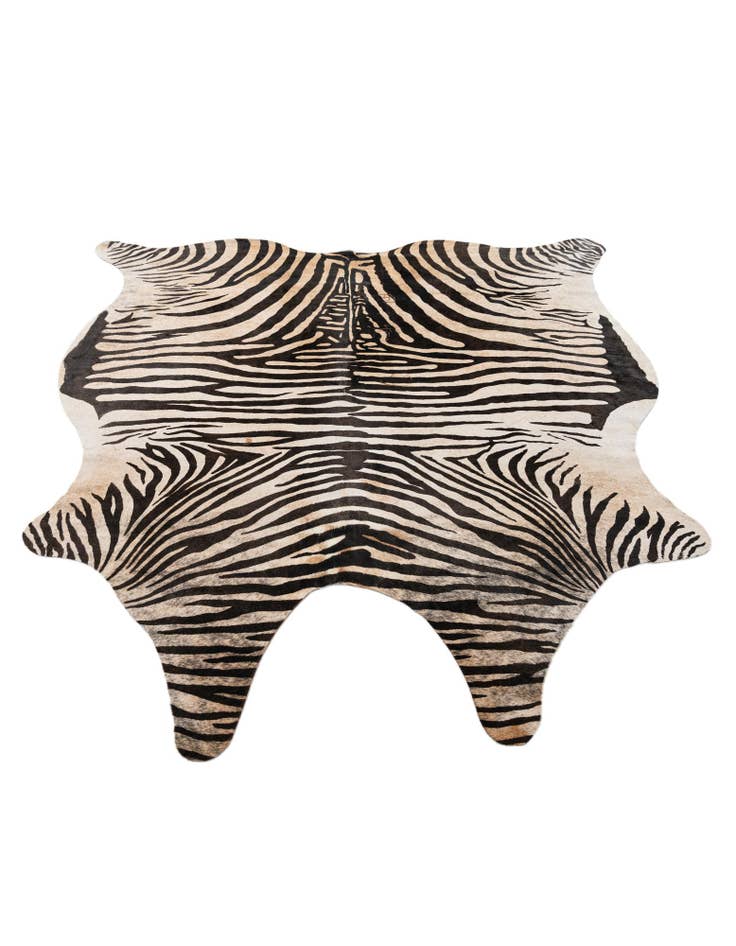 Detail image of  6' 5 x 6' 7 Cowhide Leather Freeform Rug