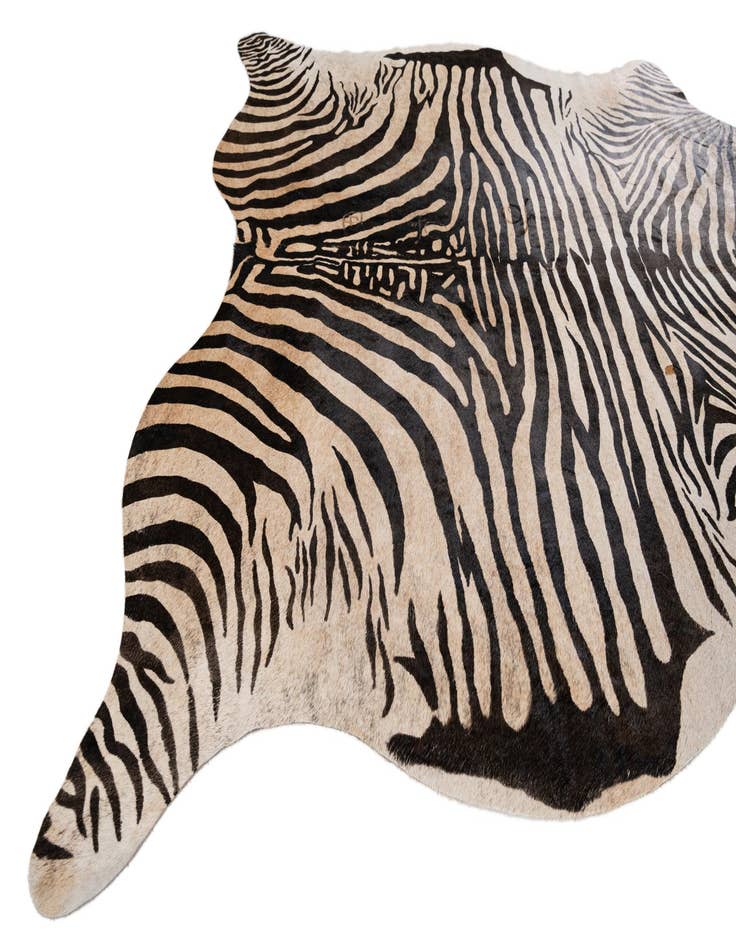 Detail image of  6' 5 x 6' 7 Cowhide Leather Freeform Rug